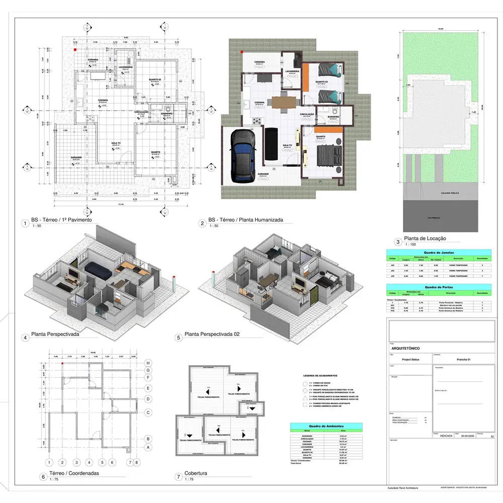 Projeto desenvolvido no treinamento Revit para Projetista 3